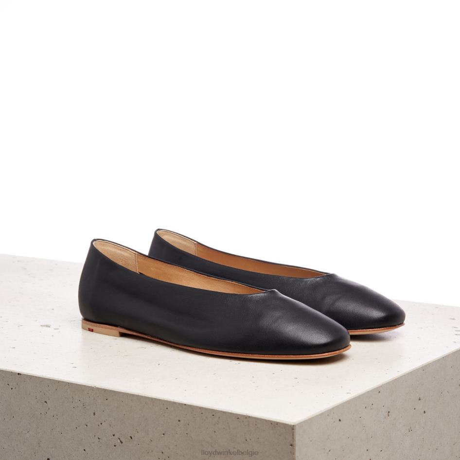 ballerina van glad leer vrouwen LLOYD zwart schoenen ZJ6BL1257