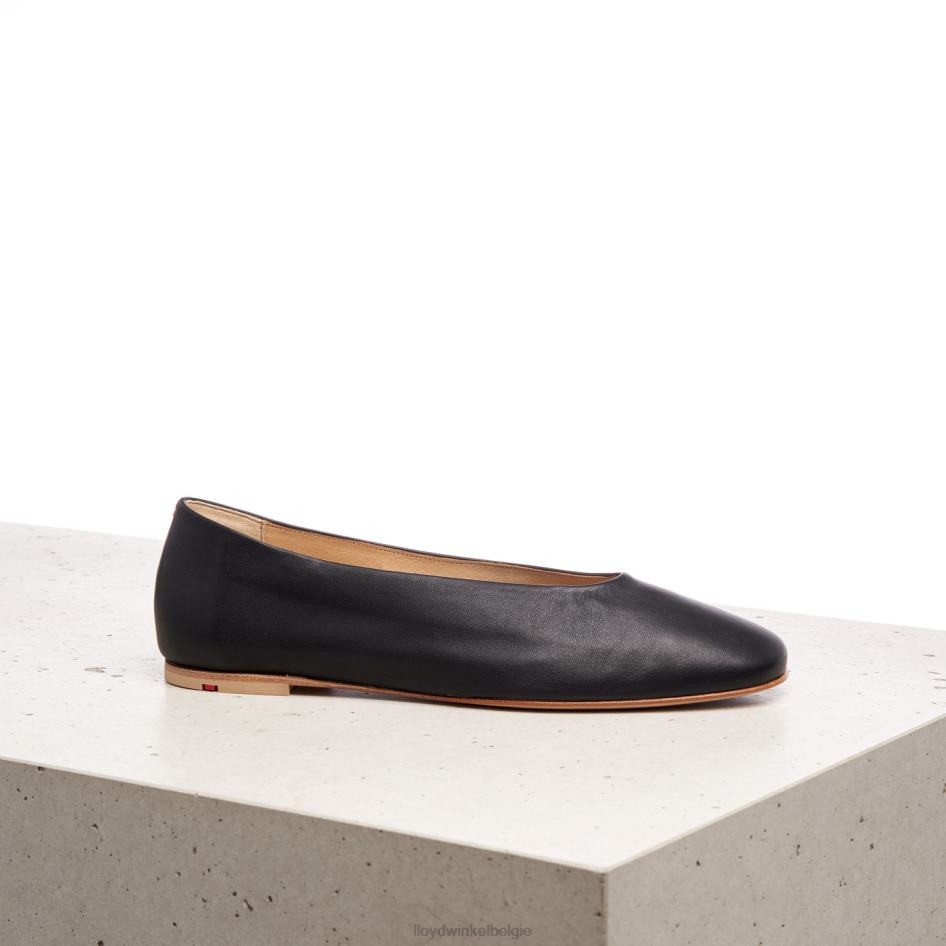 ballerina van glad leer vrouwen LLOYD zwart schoenen ZJ6BL1257