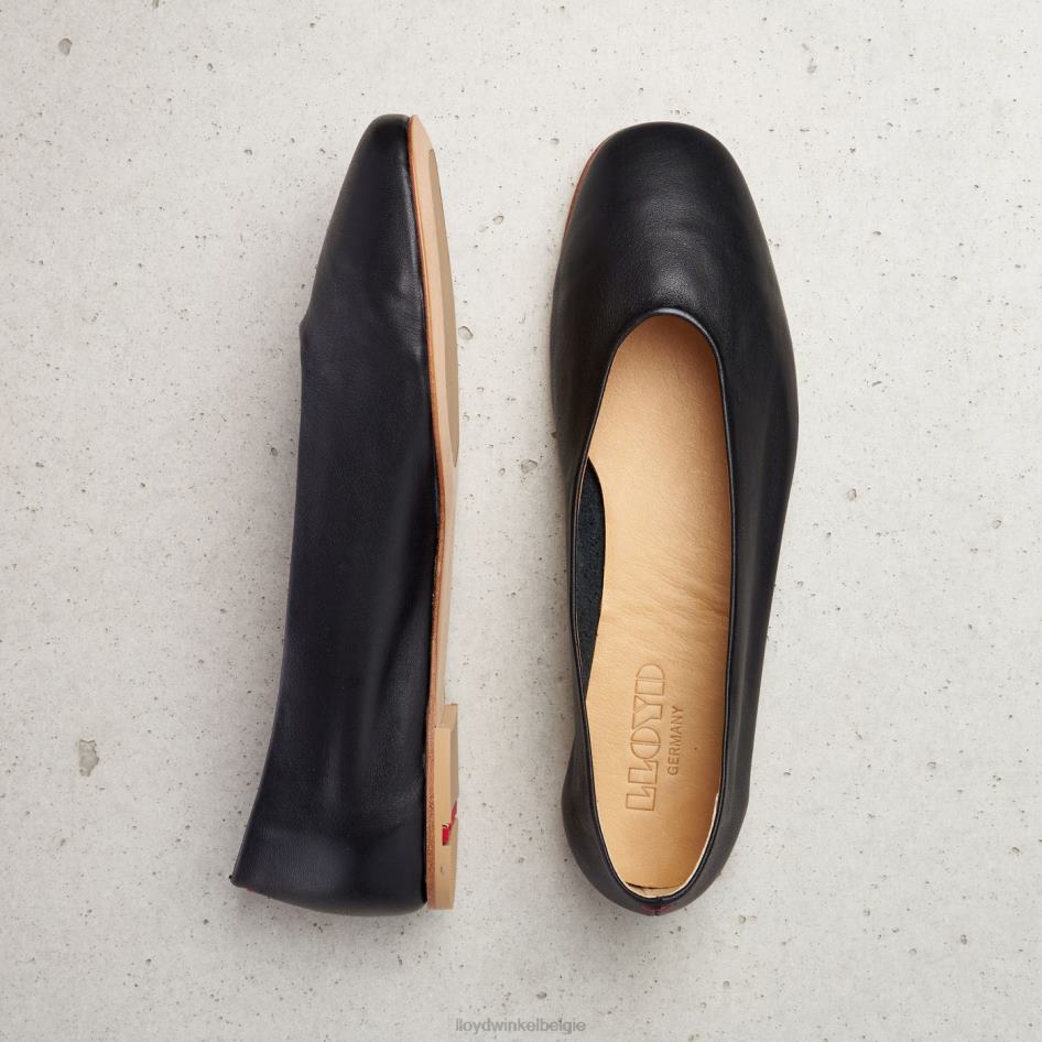ballerina van glad leer vrouwen LLOYD zwart schoenen ZJ6BL1257