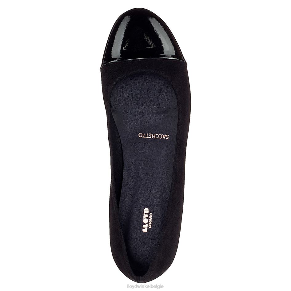 lakleren ballerina vrouwen LLOYD zwart schoenen ZJ6BL1171