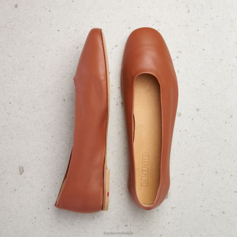 leren ballerina vrouwen LLOYD bruin schoenen ZJ6BL1256
