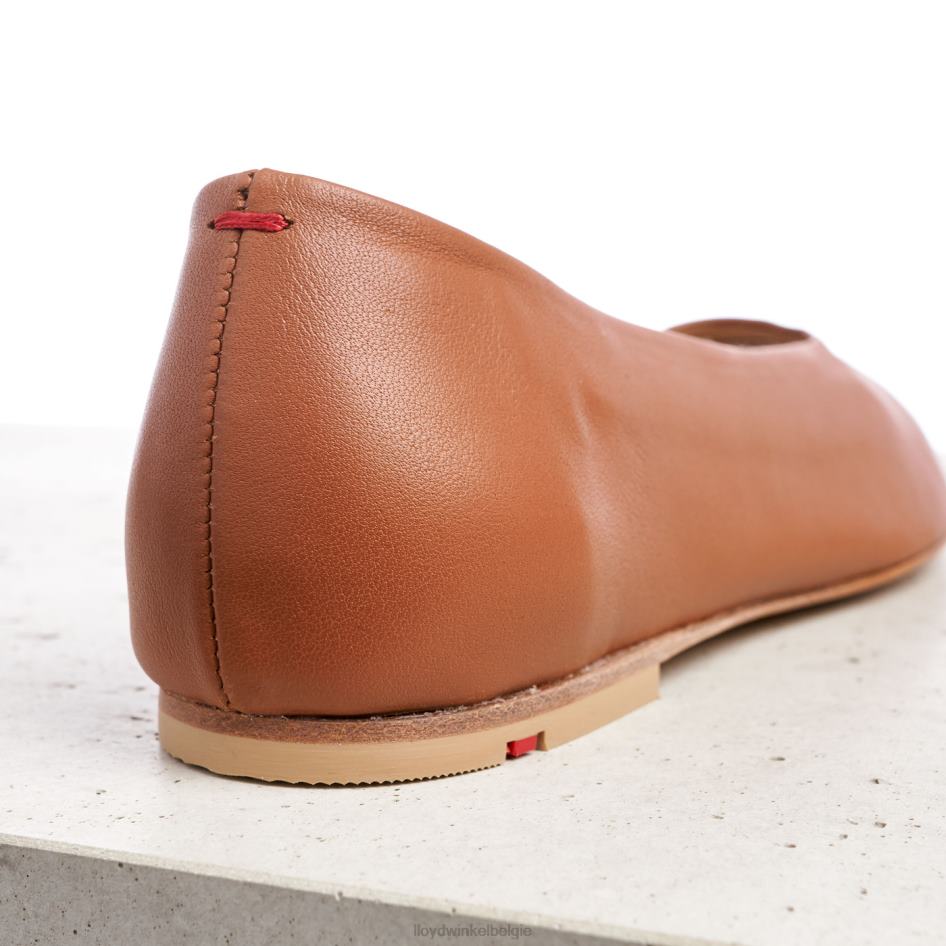 leren ballerina vrouwen LLOYD bruin schoenen ZJ6BL1256