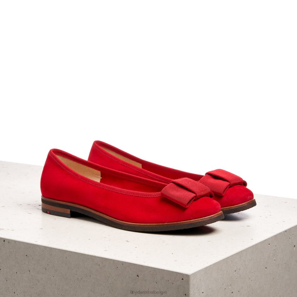 leren ballerina vrouwen LLOYD rood schoenen ZJ6BL1175