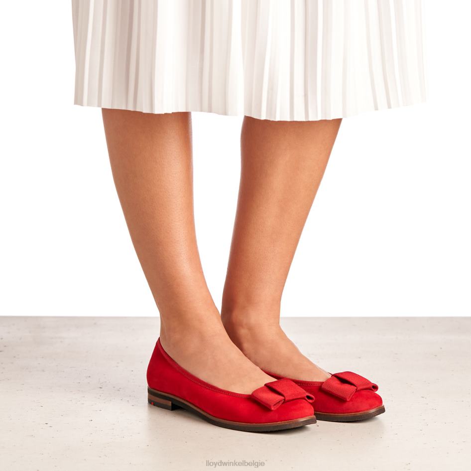 leren ballerina vrouwen LLOYD rood schoenen ZJ6BL1175