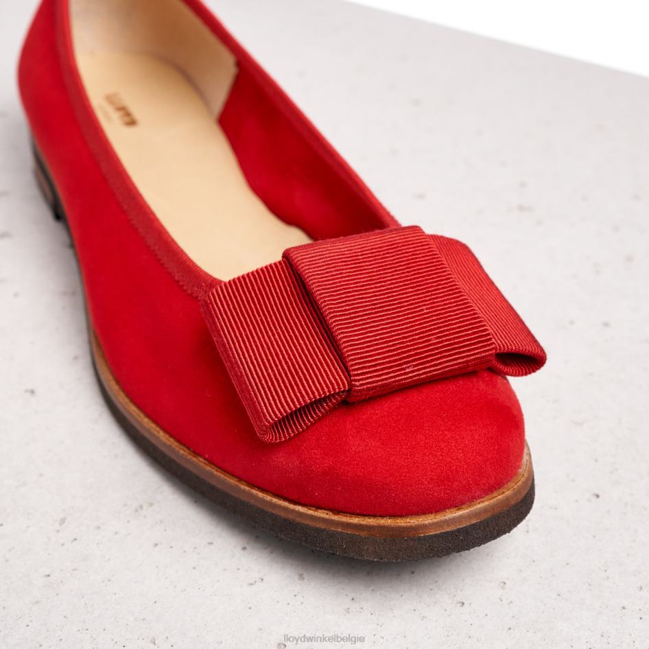 leren ballerina vrouwen LLOYD rood schoenen ZJ6BL1175