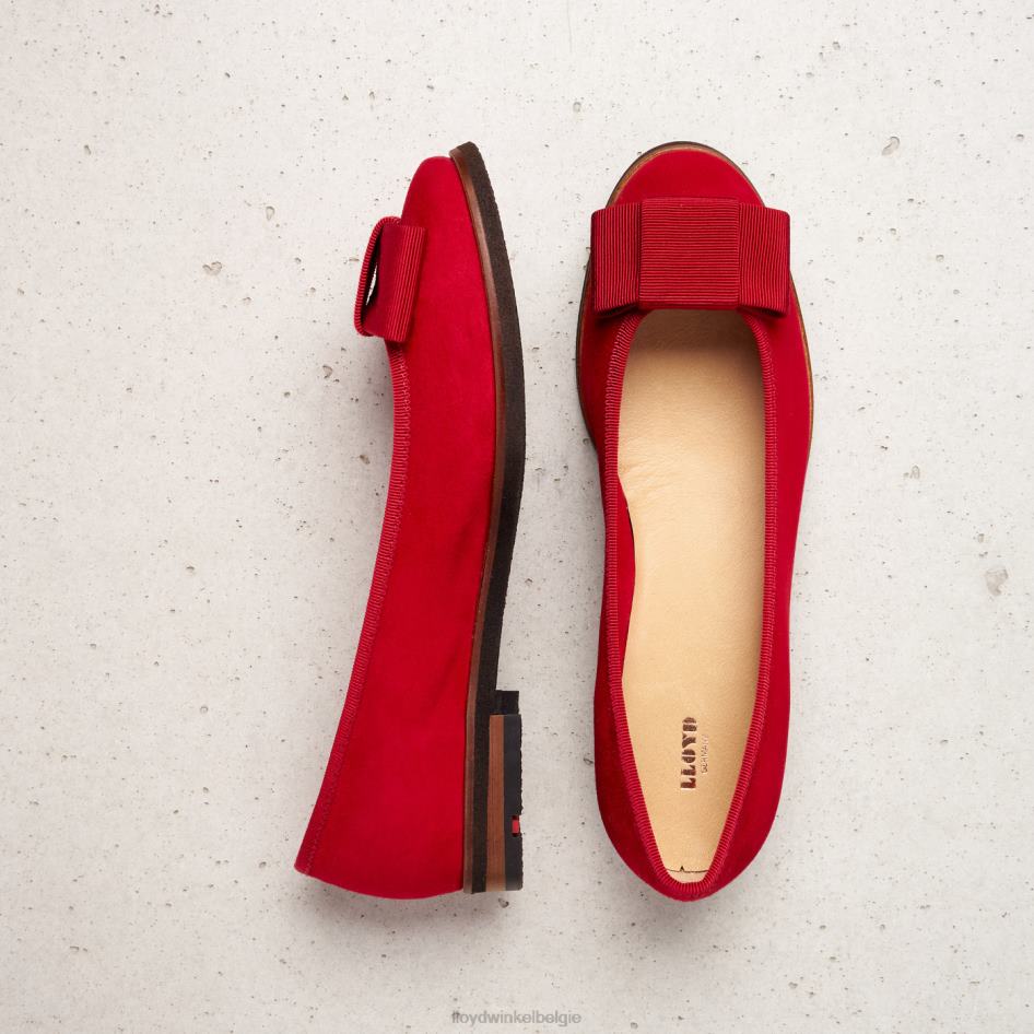 leren ballerina vrouwen LLOYD rood schoenen ZJ6BL1175