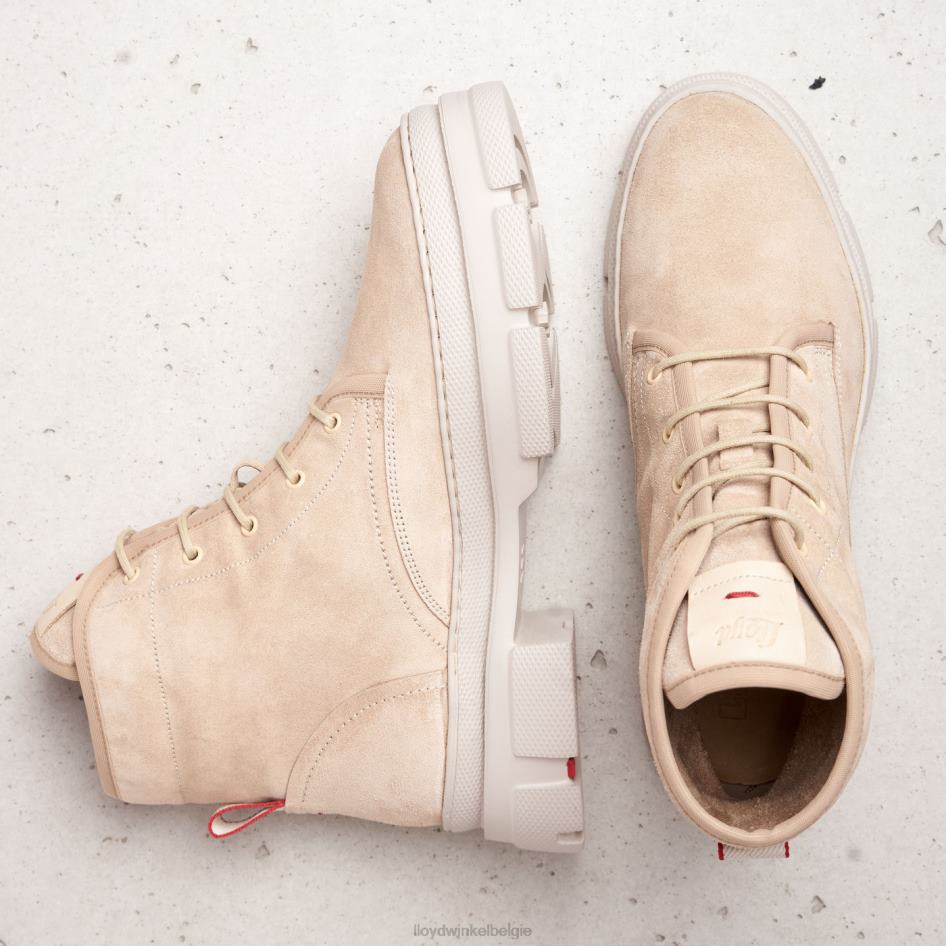 Enkellaarsjes met vetersluiting vrouwen LLOYD beige schoenen ZJ6BL977