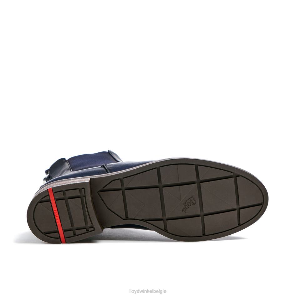 Enkellaarsjes van glad leer vrouwen LLOYD blauw schoenen ZJ6BL934