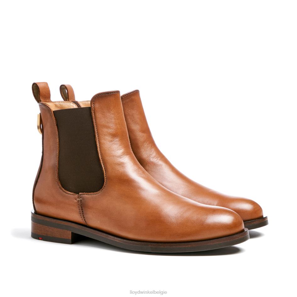 Enkellaarsjes van glad leer vrouwen LLOYD bruin schoenen ZJ6BL933