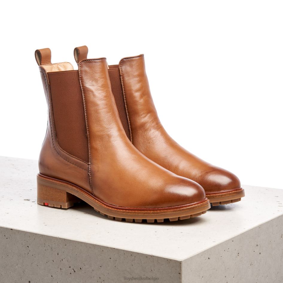 Enkellaarsjes van glad leer vrouwen LLOYD bruin schoenen ZJ6BL964