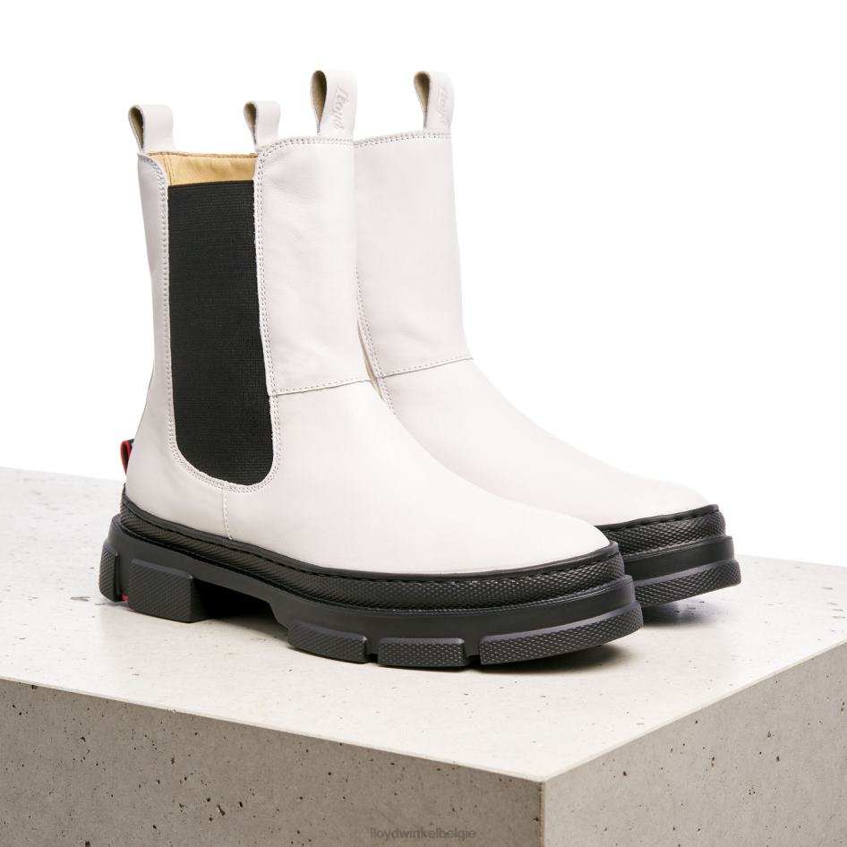 Enkellaarsjes van glad leer vrouwen LLOYD wit schoenen ZJ6BL875