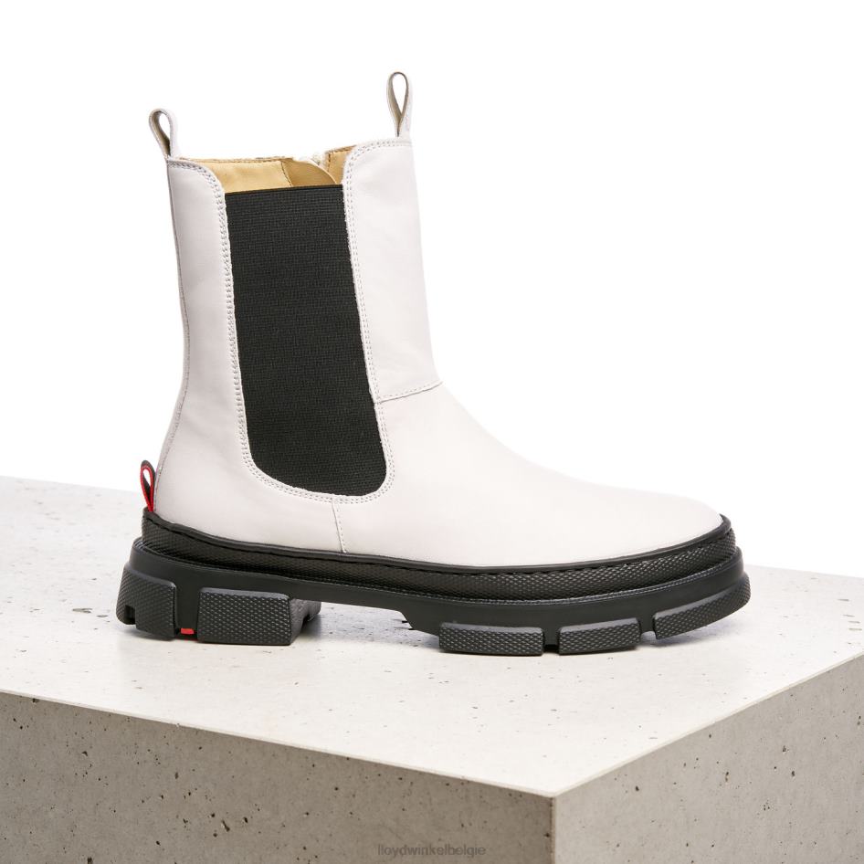 Enkellaarsjes van glad leer vrouwen LLOYD wit schoenen ZJ6BL875