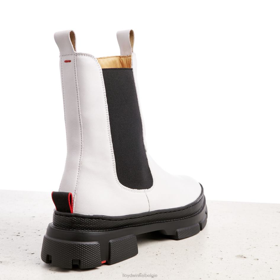 Enkellaarsjes van glad leer vrouwen LLOYD wit schoenen ZJ6BL875