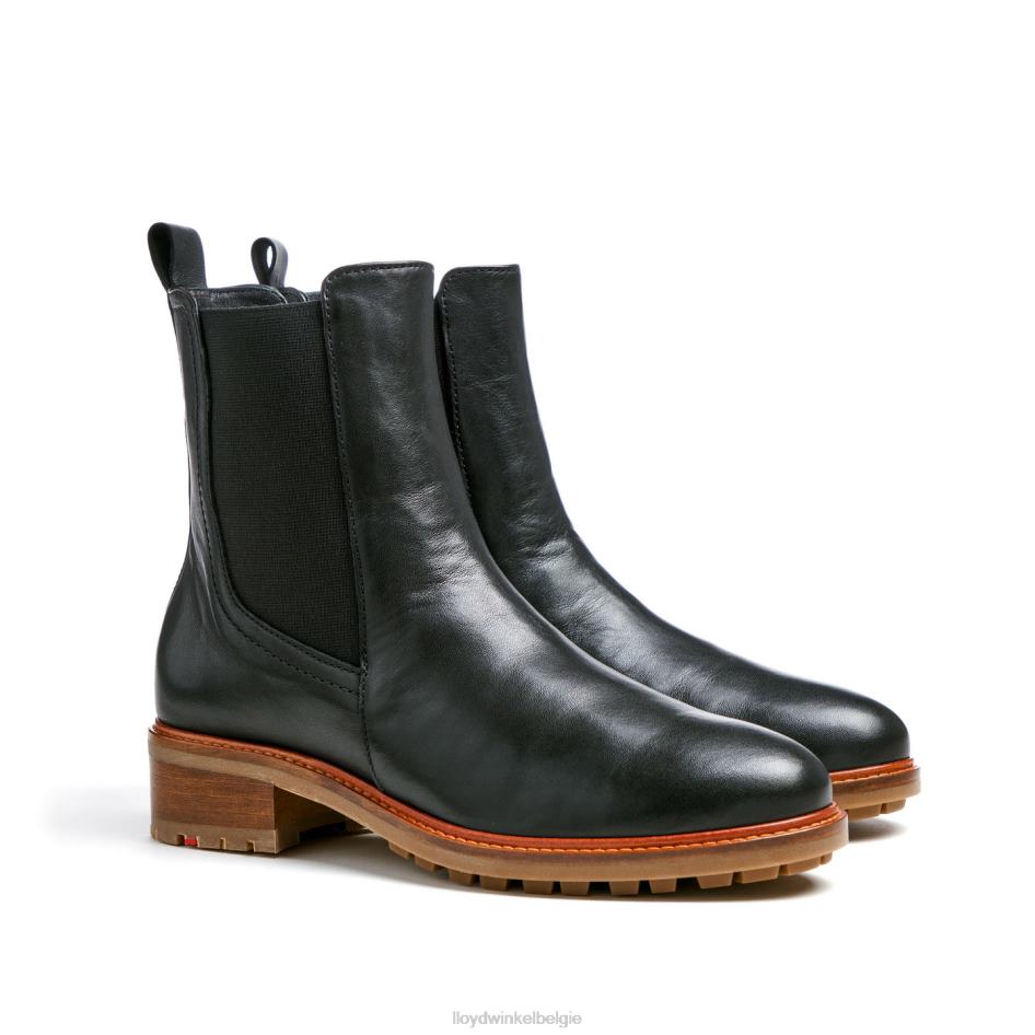 Enkellaarsjes van glad leer vrouwen LLOYD zwart schoenen ZJ6BL923