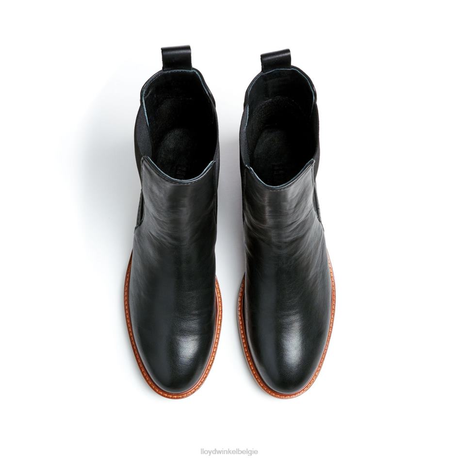 Enkellaarsjes van glad leer vrouwen LLOYD zwart schoenen ZJ6BL923