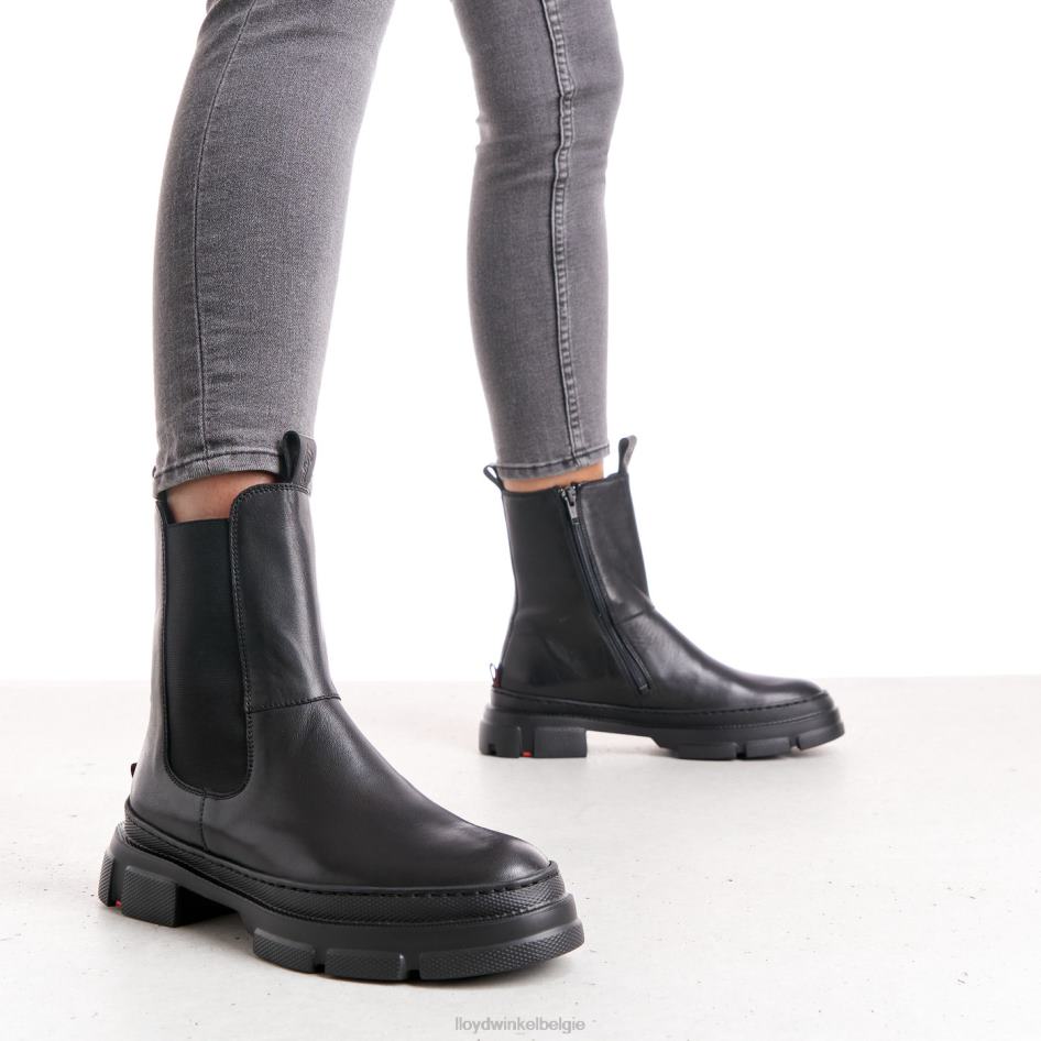 Enkellaarsjes van glad leer vrouwen LLOYD zwart schoenen ZJ6BL954