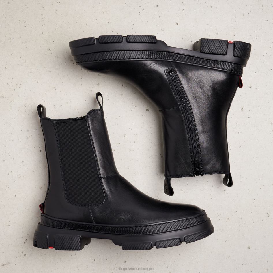 Enkellaarsjes van glad leer vrouwen LLOYD zwart schoenen ZJ6BL954