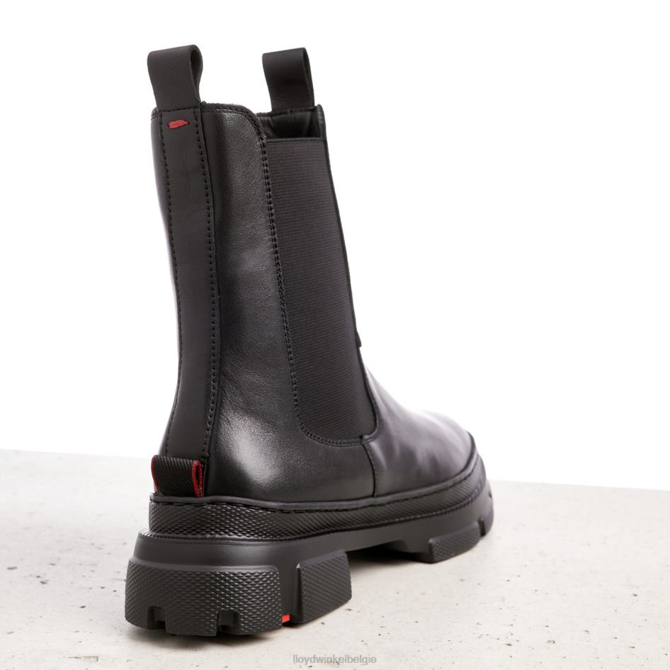 Enkellaarsjes van glad leer vrouwen LLOYD zwart schoenen ZJ6BL954