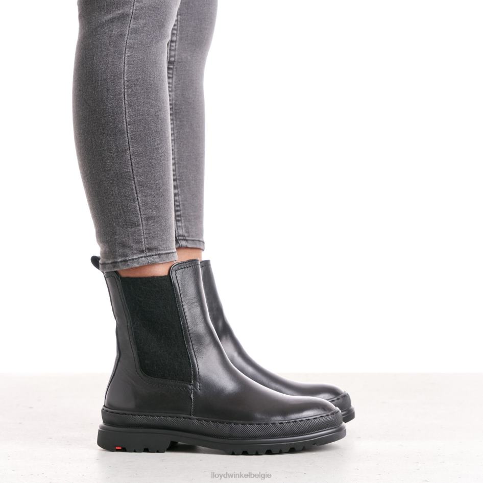 Enkellaarsjes van glad leer vrouwen LLOYD zwart schoenen ZJ6BL958