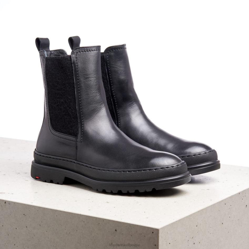 Enkellaarsjes van glad leer vrouwen LLOYD zwart schoenen ZJ6BL958