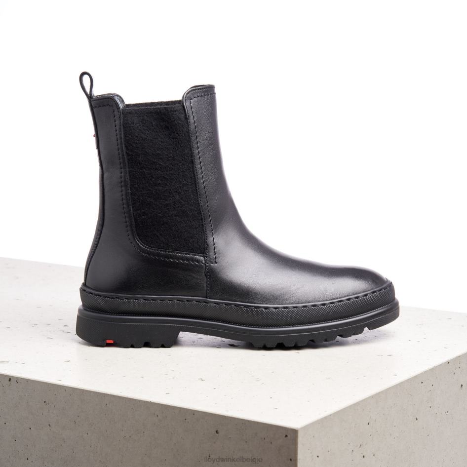 Enkellaarsjes van glad leer vrouwen LLOYD zwart schoenen ZJ6BL958