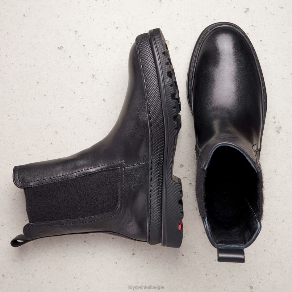 Enkellaarsjes van glad leer vrouwen LLOYD zwart schoenen ZJ6BL958