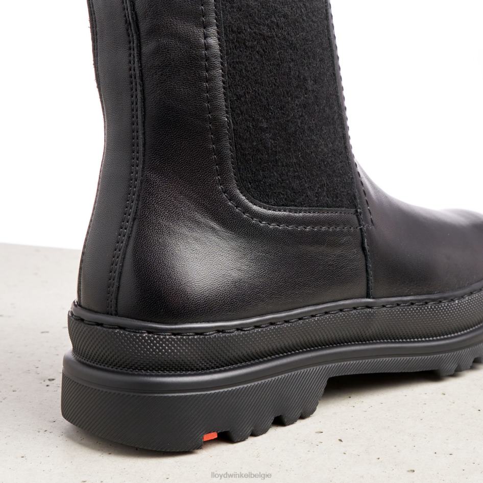 Enkellaarsjes van glad leer vrouwen LLOYD zwart schoenen ZJ6BL958