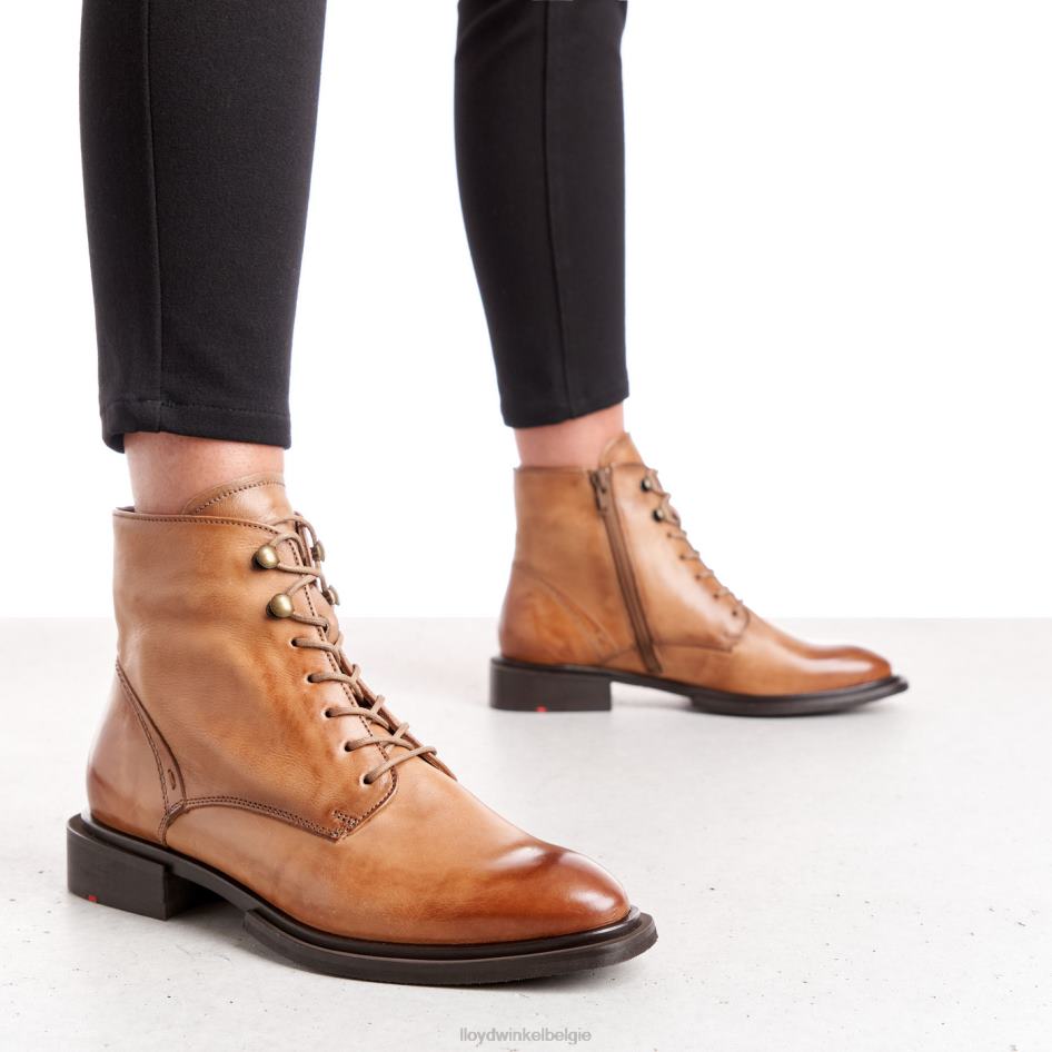 Enkellaarsjes van schapenleer vrouwen LLOYD bruin schoenen ZJ6BL1002