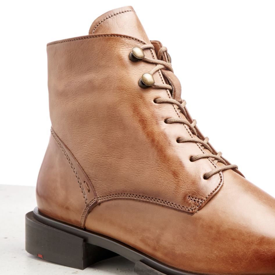 Enkellaarsjes van schapenleer vrouwen LLOYD bruin schoenen ZJ6BL1002