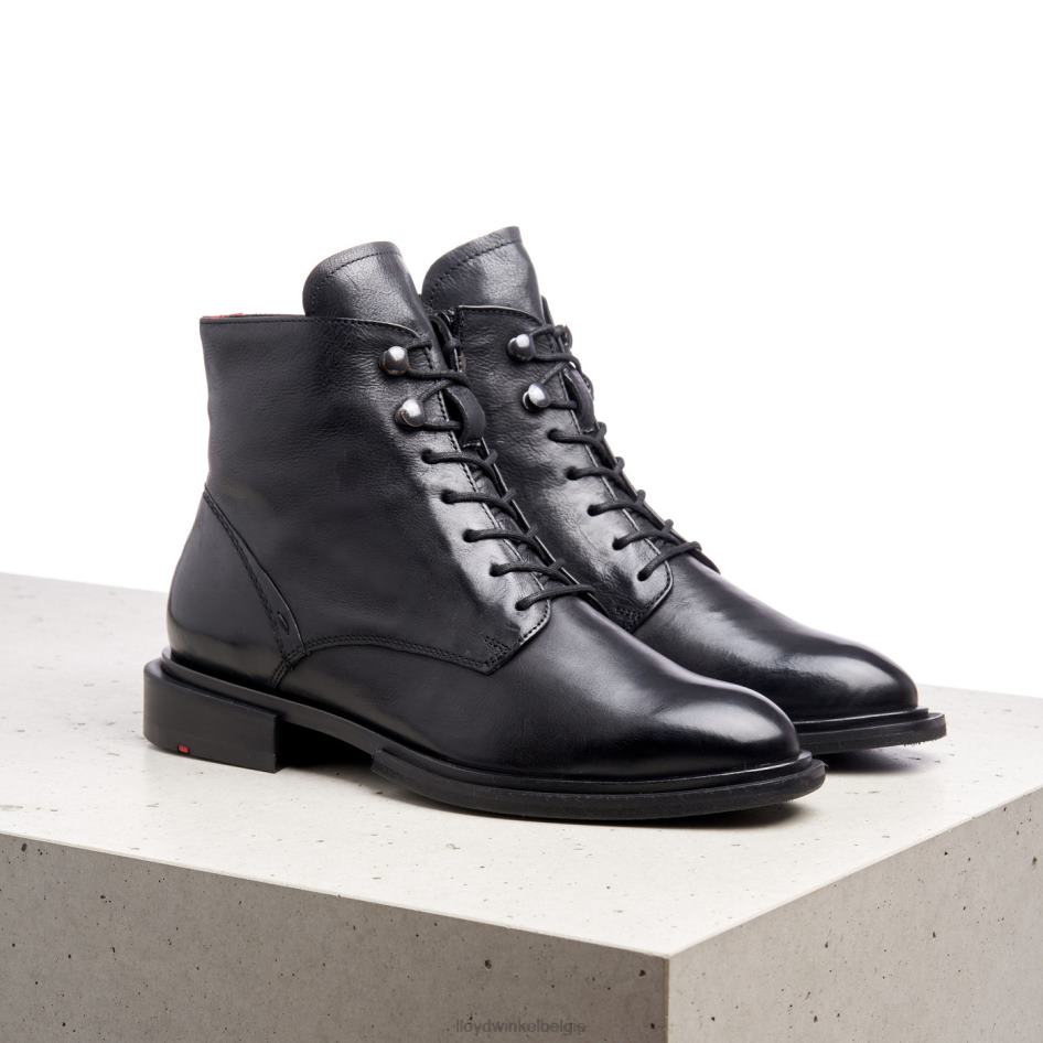 Enkellaarsjes van schapenleer vrouwen LLOYD zwart schoenen ZJ6BL1001