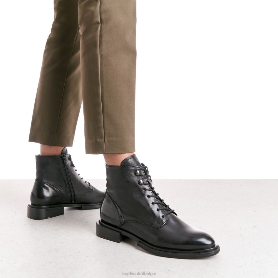 Enkellaarsjes van schapenleer vrouwen LLOYD zwart schoenen ZJ6BL1001