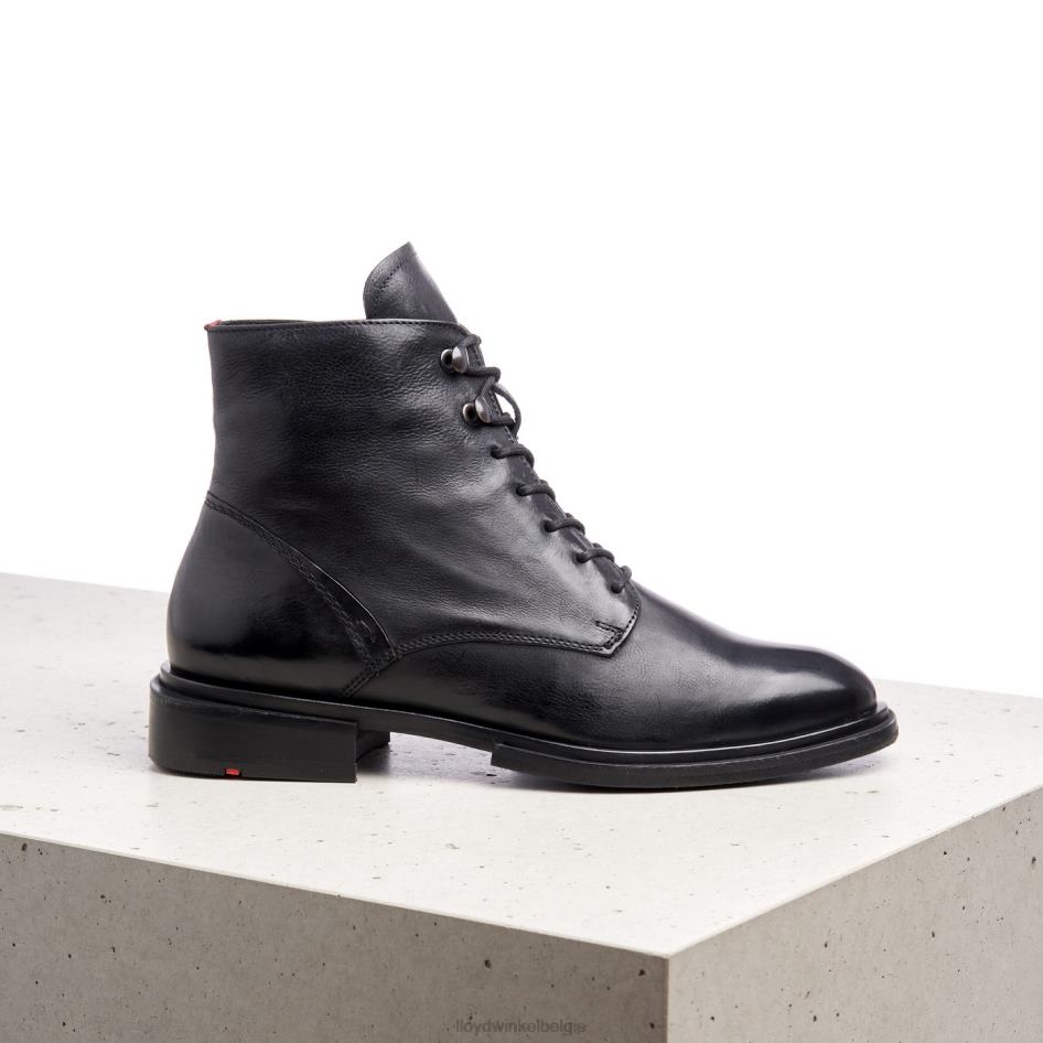 Enkellaarsjes van schapenleer vrouwen LLOYD zwart schoenen ZJ6BL1001