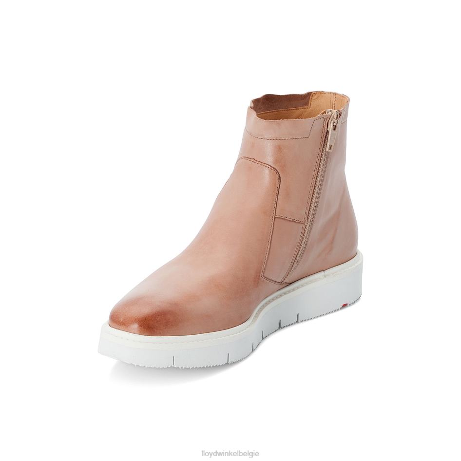 Leren enkellaarzen met extra lichte zool vrouwen LLOYD beige schoenen ZJ6BL981