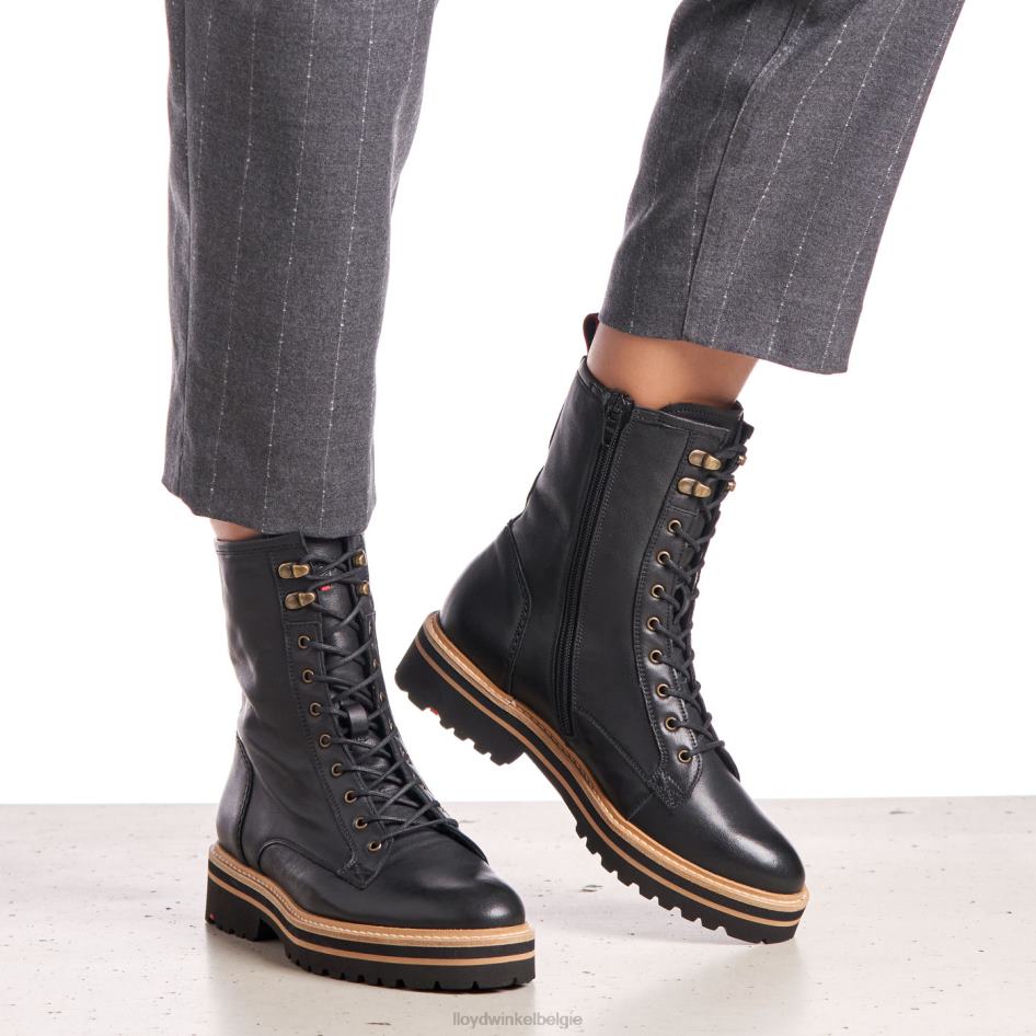 Leren enkellaarzen met extra lichte zool vrouwen LLOYD zwart schoenen ZJ6BL957