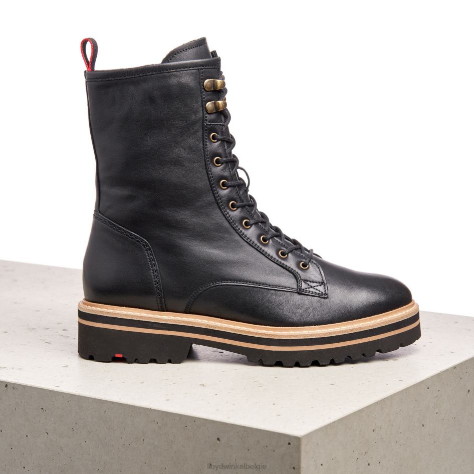 Leren enkellaarzen met extra lichte zool vrouwen LLOYD zwart schoenen ZJ6BL957