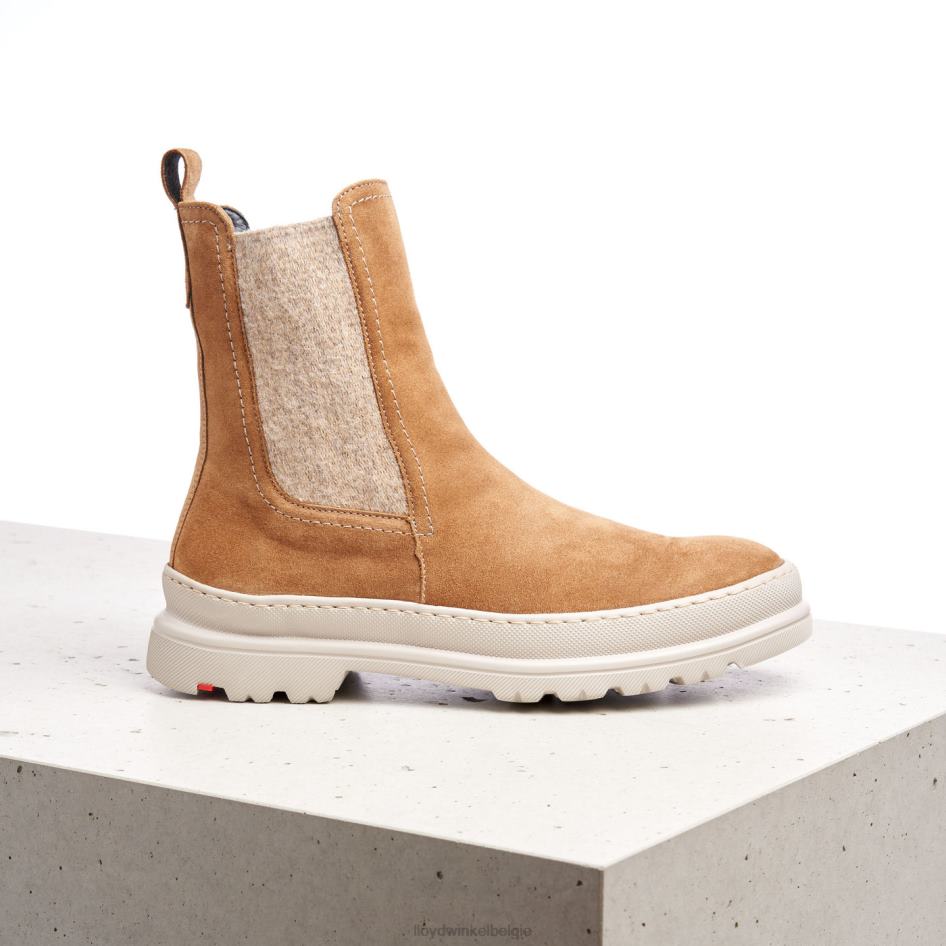 Ruwe leren instaplaarzen vrouwen LLOYD bruin schoenen ZJ6BL925