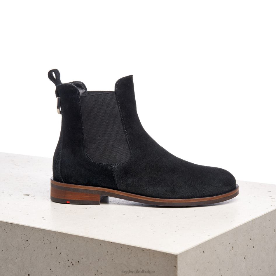 Ruwe leren instaplaarzen vrouwen LLOYD zwart schoenen ZJ6BL975