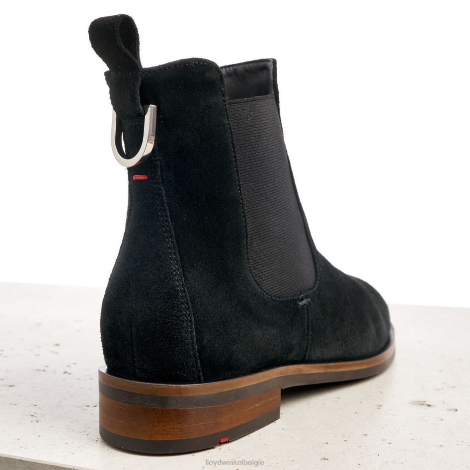 Ruwe leren instaplaarzen vrouwen LLOYD zwart schoenen ZJ6BL975