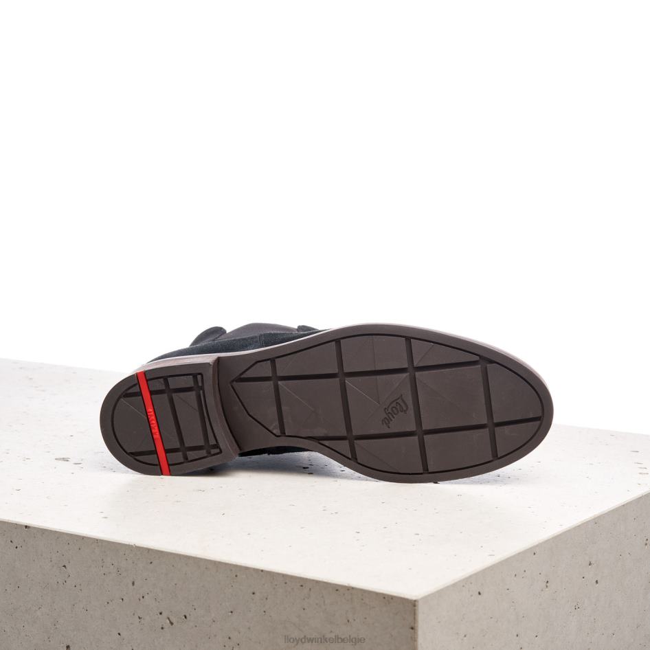 Ruwe leren instaplaarzen vrouwen LLOYD zwart schoenen ZJ6BL975