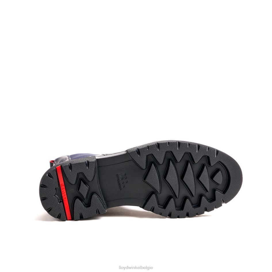 enkellaars van glad leer met lichte zool vrouwen LLOYD blauw schoenen ZJ6BL912