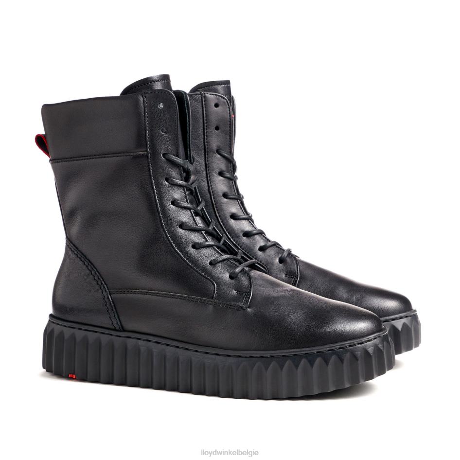enkellaars van glad leer met lichte zool vrouwen LLOYD zwart schoenen ZJ6BL887