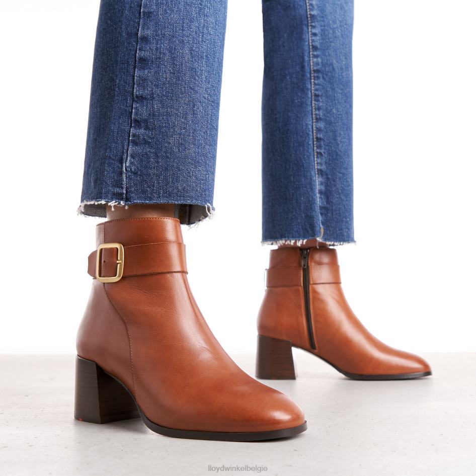enkellaarsjes van glad leer vrouwen LLOYD bruin schoenen ZJ6BL968