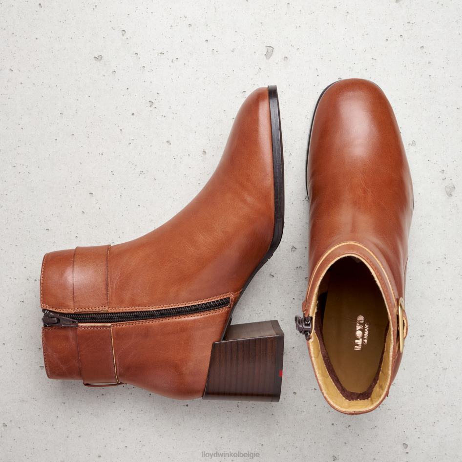 enkellaarsjes van glad leer vrouwen LLOYD bruin schoenen ZJ6BL968