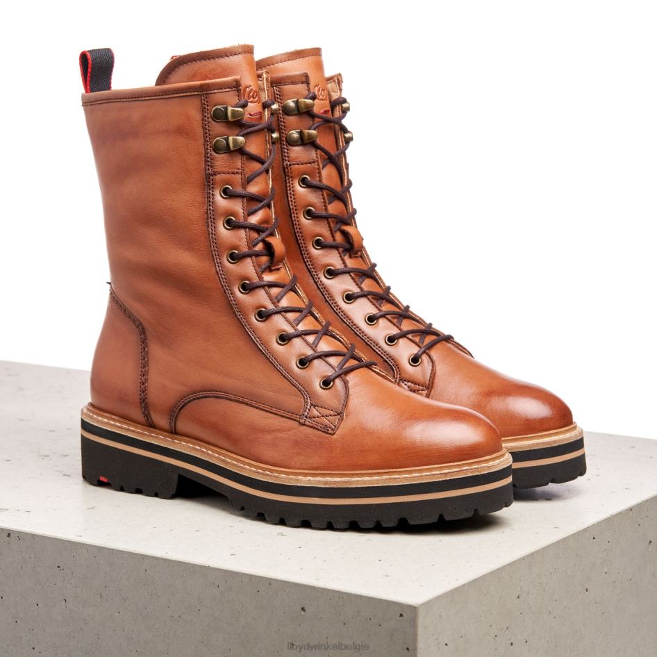 enkellaarsjes van glad leer vrouwen LLOYD bruin schoenen ZJ6BL970