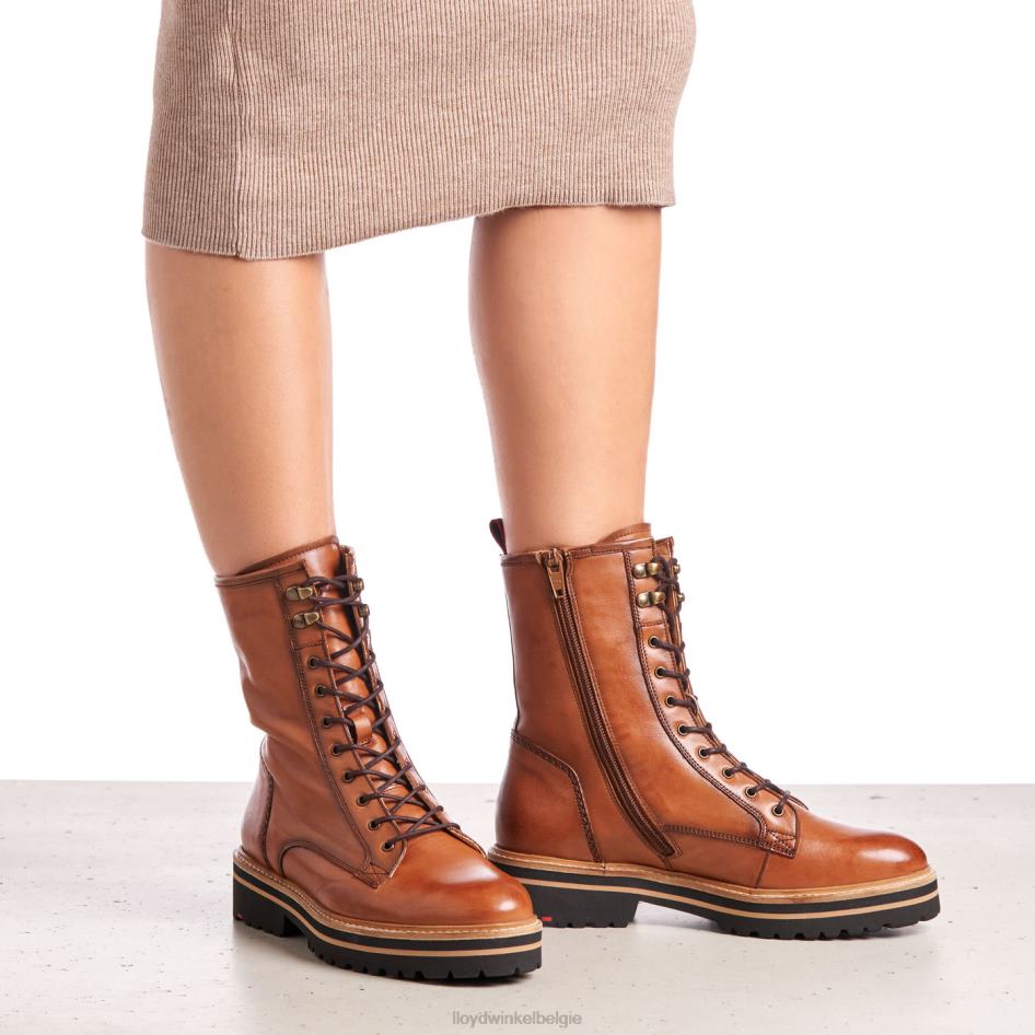 enkellaarsjes van glad leer vrouwen LLOYD bruin schoenen ZJ6BL970