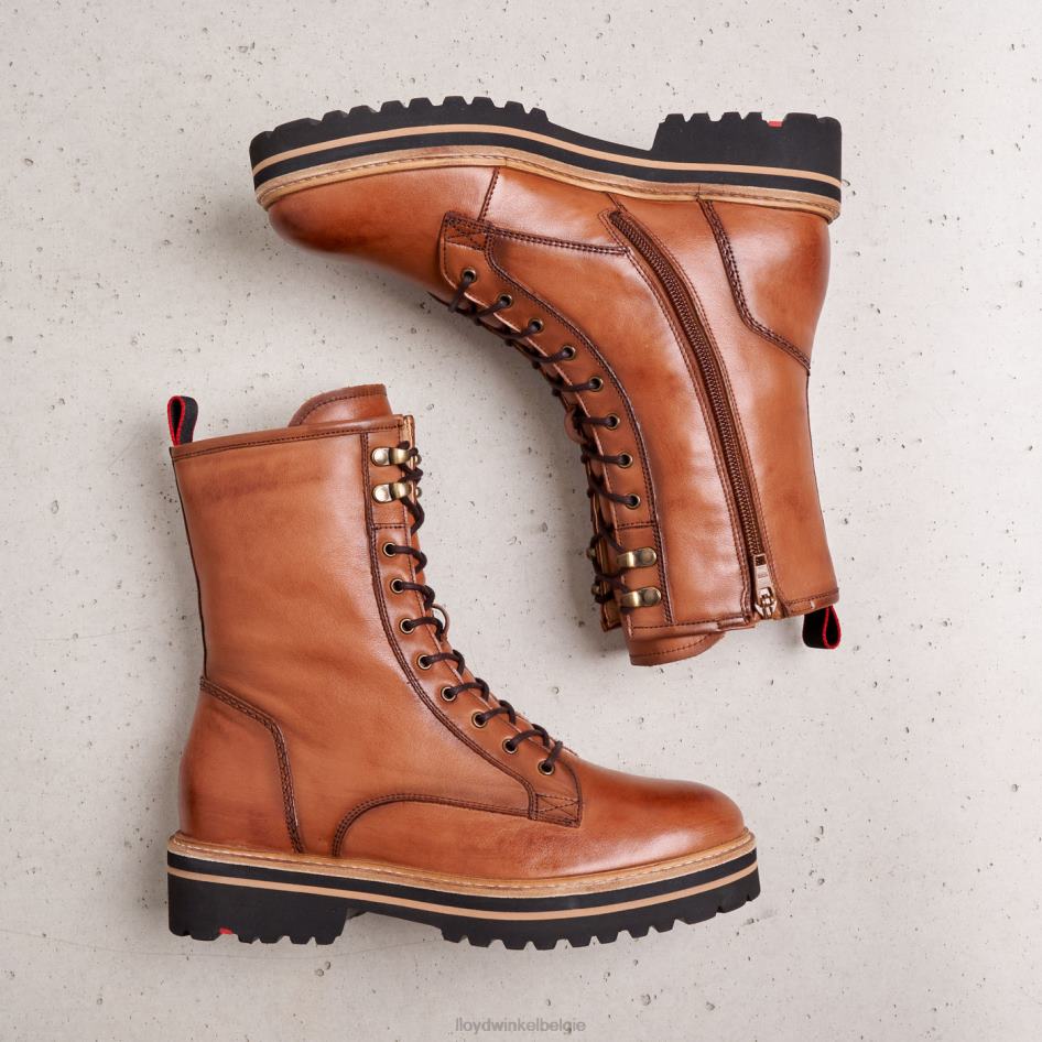 enkellaarsjes van glad leer vrouwen LLOYD bruin schoenen ZJ6BL970