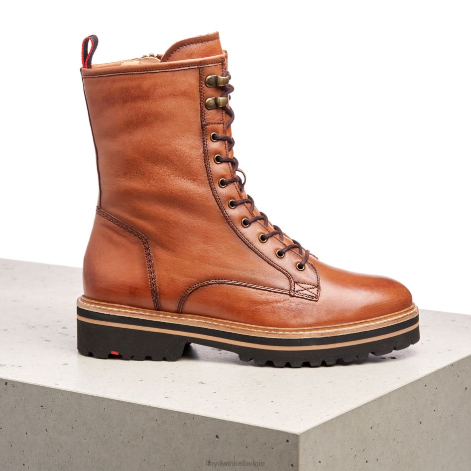 enkellaarsjes van glad leer vrouwen LLOYD bruin schoenen ZJ6BL970