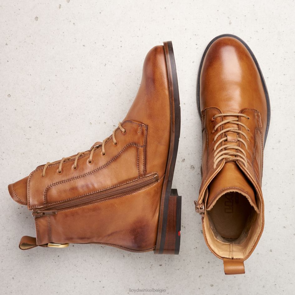 enkellaarsjes van glad leer vrouwen LLOYD bruin schoenen ZJ6BL982