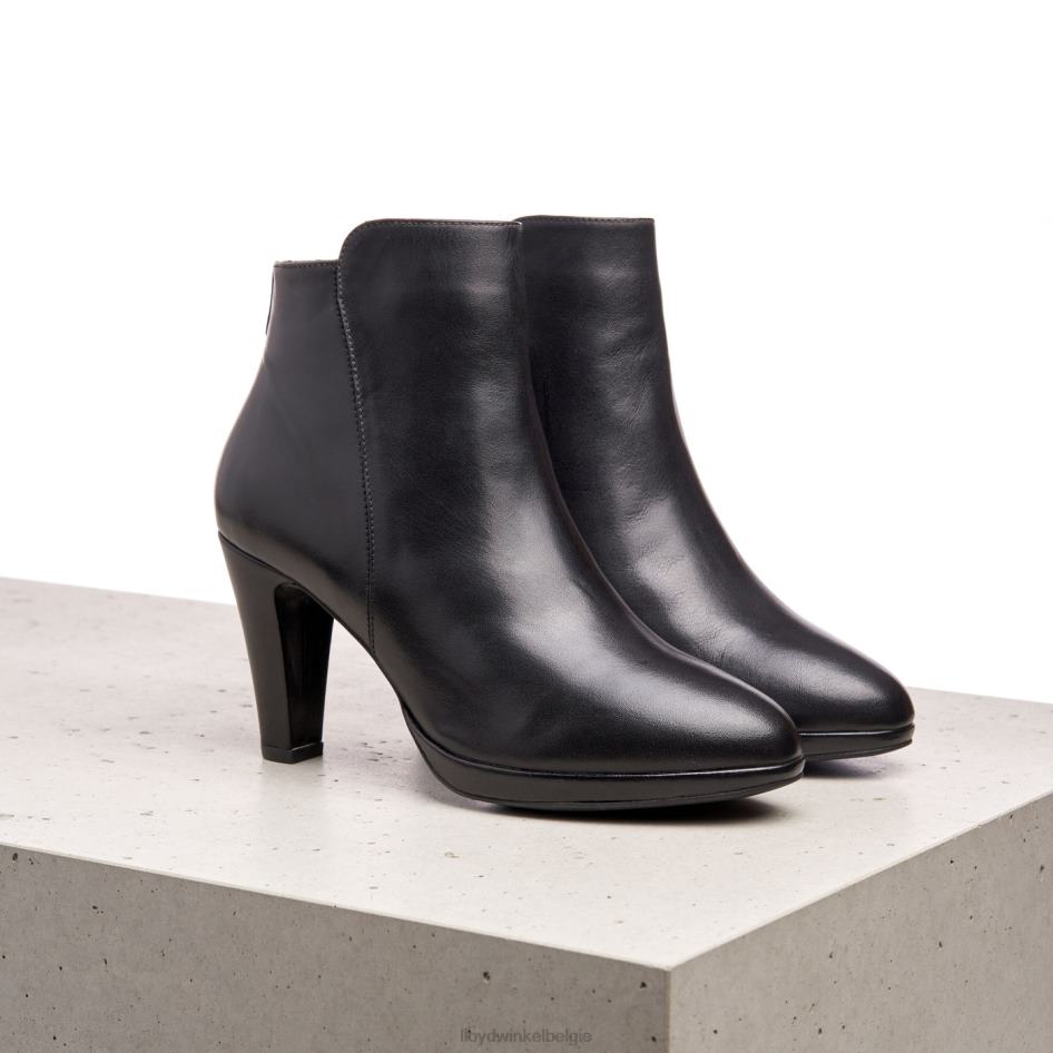 enkellaarsjes van glad leer vrouwen LLOYD zwart schoenen ZJ6BL920