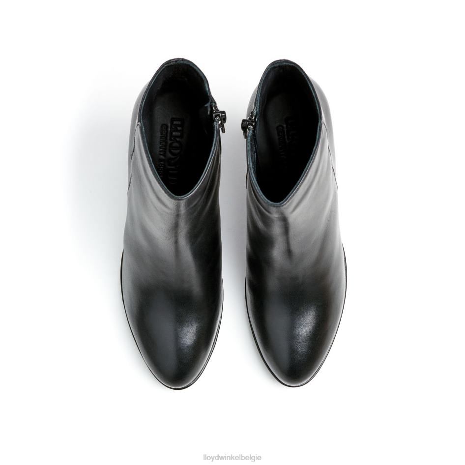 enkellaarsjes van glad leer vrouwen LLOYD zwart schoenen ZJ6BL920